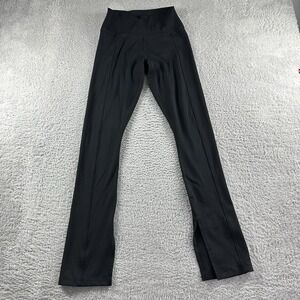 Nike‎ Pants Womens Medium Black One High Waisted Split Hem Athleisure Yoga